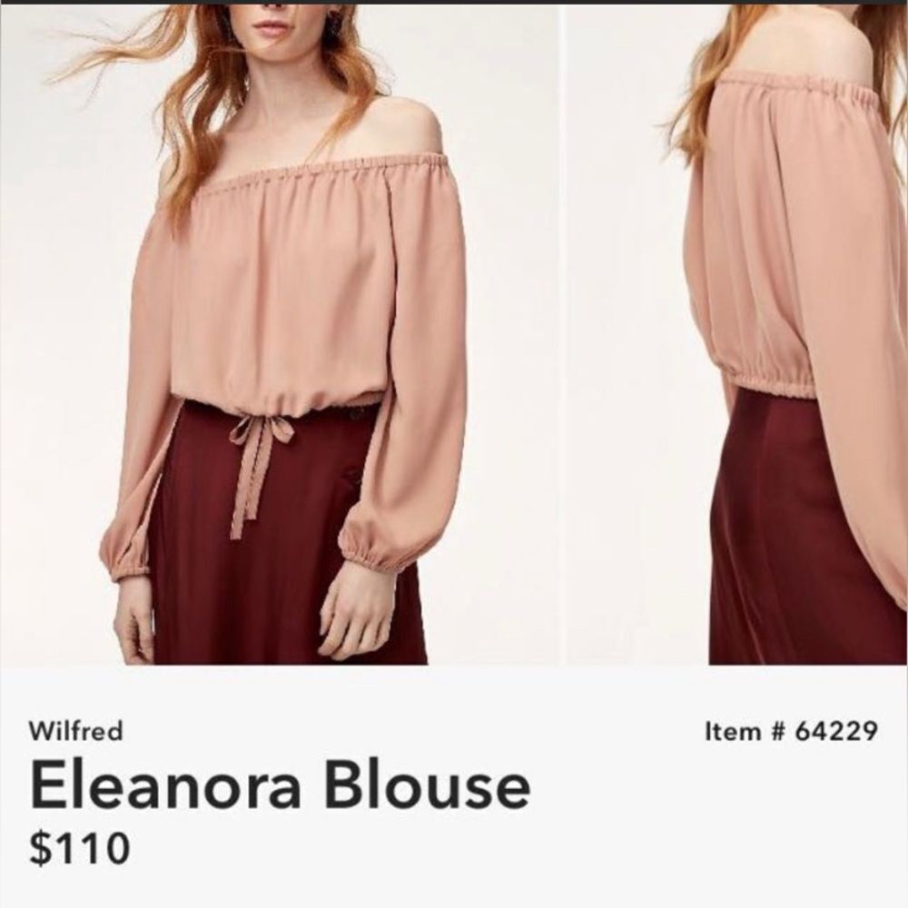 ARITZIA Wilfred blush pink Eleanora blouse Sz XS